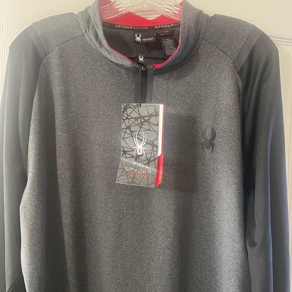 Men’s Spyder Red and Black 3/4 Zip Activewear